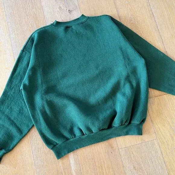 Vintage Logo 7 Green Bay Packers Green Crewneck Sweatshirt 1996 Size XL